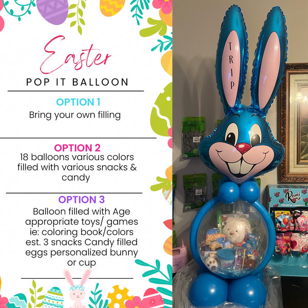 Easter Bunny POPPER  Balloon