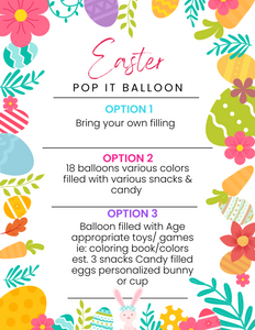 Easter Bunny POPPER  Balloon