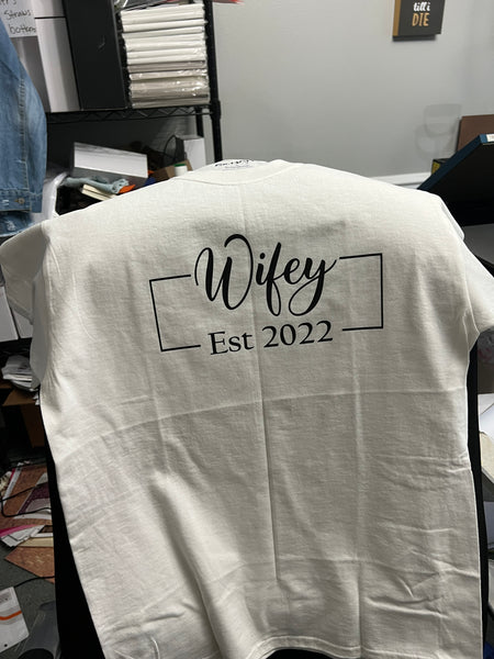 Custom Vinyl Shirt (Single Color Simple Design)