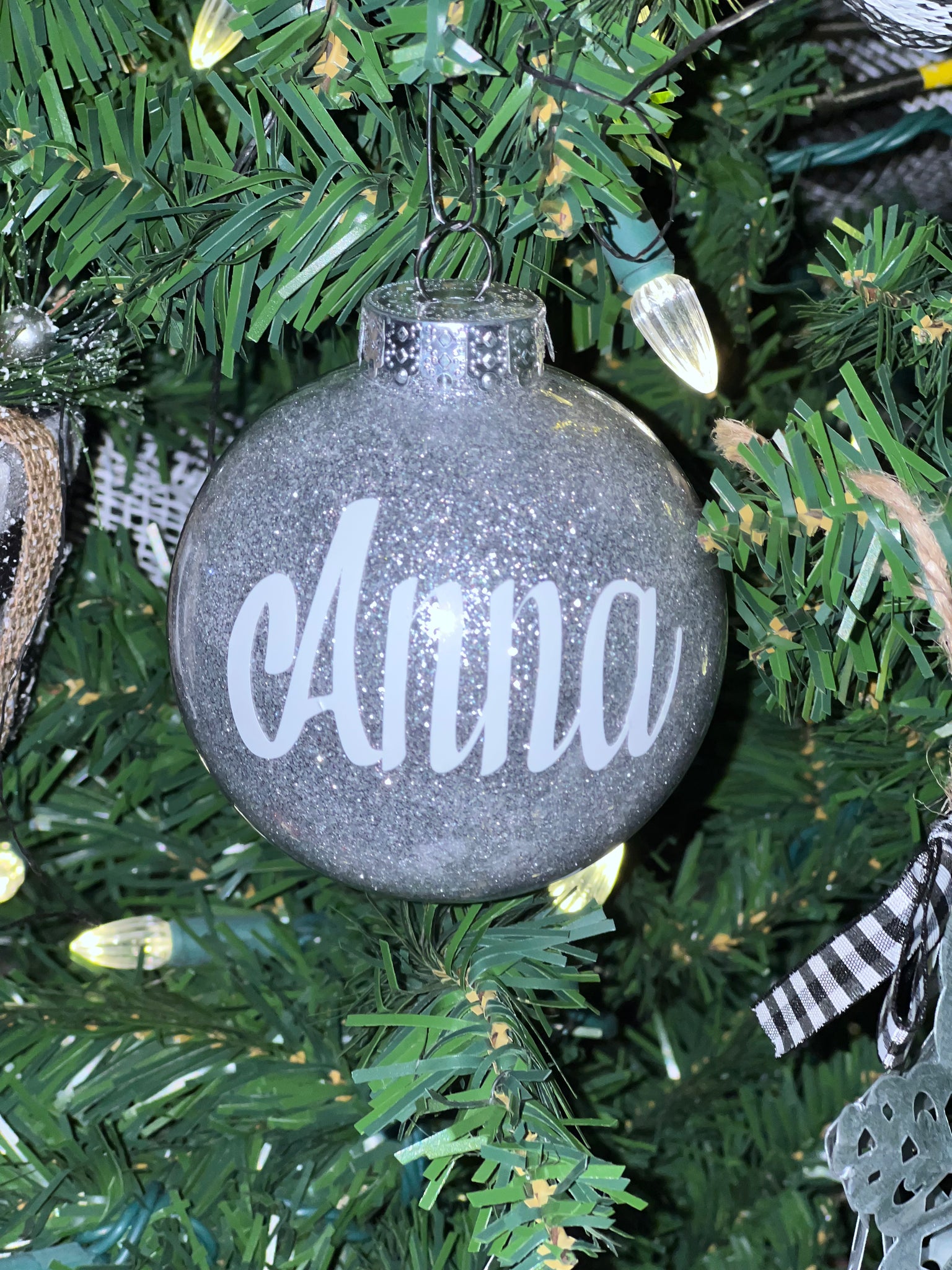 Medium Custom Glitter Ornaments